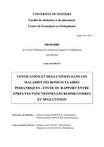 ventilation et deglutition dans les maladies neuromusculaires