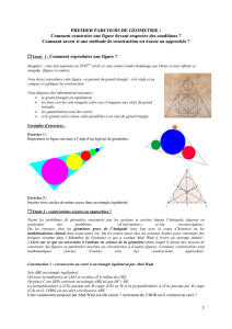 PREMIER PARCOURS DE GEOMETRIE : Comment construire une