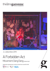 A Forbidden Act - théâtre Garonne