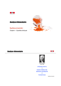 1.2 Analyse élémentaire