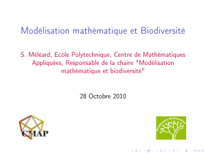 Modélisation mathématique et Biodiversité