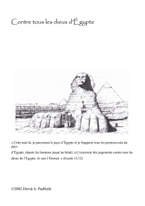 Cahier d`étude sur les dieux d`Egypte