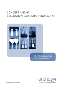 concept axiom® évaluation radiographique à 1 an