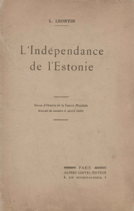 L`Indépendance de l`Estonie