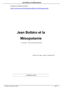 Jean Bottéro et la Mésopotamie