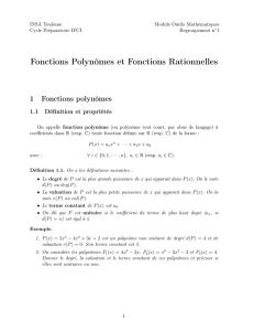 Polynomes et Fonctions Rationnelles Fichier