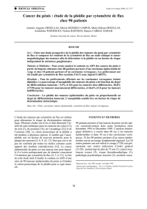 Cancer du pénis : étude de la ploïdie par cytométrie de