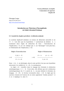 Giuseppe Longo Introduction aux Théorèmes d`Incomplétude