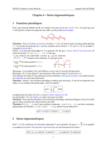 Chapitre 4 – Séries trigonométriques 1 Fonctions périodiques 2