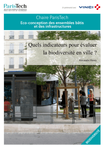 Quels indicateurs pour évaluer la biodiversité en ville