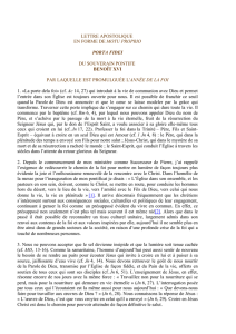 lettre apostolique en forme de motu proprio porta fidei du souverain