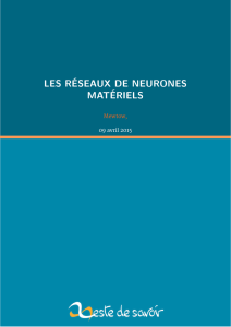 les réseaux de neurones matériels - Intelligence Artificielle et