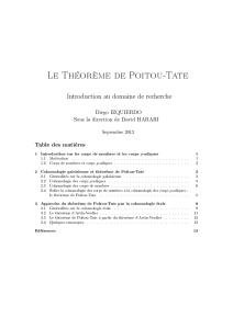 Le Théorème de Poitou-Tate