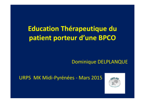 Education Thérapeutique du patient porteur d`une BPCO