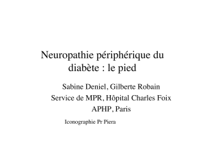 Neuropathie périphérique du diabète : le pied