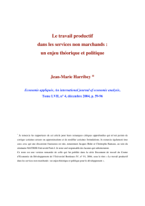 Le travail productif dans les services non marchands - Jean