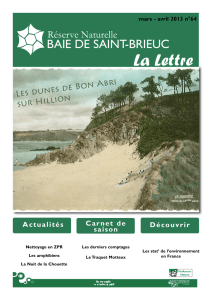 La Lettre n°64 - Réserve naturelle baie de saint brieuc