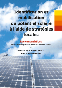 Identification et mobilisation du potentiel solaire à l`aide de