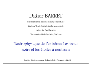 Didier BARRET - Institut d`Astrophysique de Paris