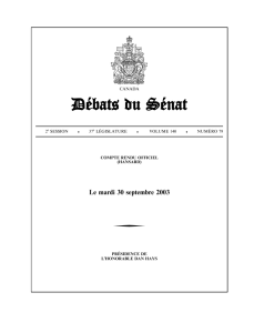 De´bats du Se´nat - Publications du gouvernement du Canada