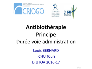 Antibiothérapie - Bon usage/IPOA