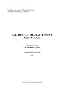 paludisme et rechauffement climatique