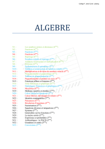 ALGEBRE - Collège Frédéric Joliot