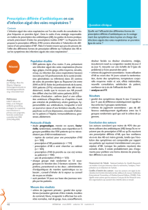 Prescription différée d`antibiotiques en cas d`infection aiguë des