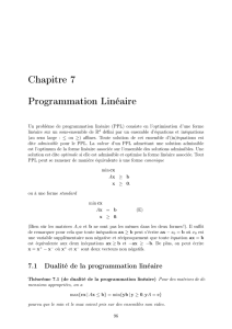 Programmation linéaire, dualité - PHPNET