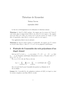 Théorème de Kronecker