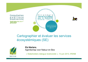 Cartographier et évaluer les services écosystémiques (SE)