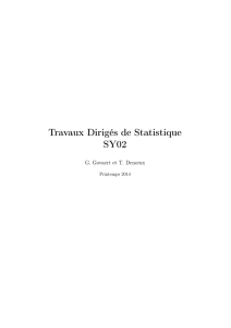 Travaux Dirigés de Statistique SY02