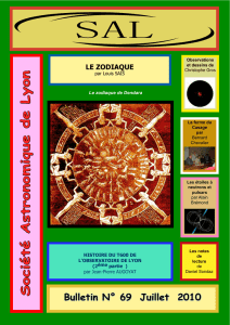 Société Astronomique de Lyon Bulletin N° 69 JUILLET 2010