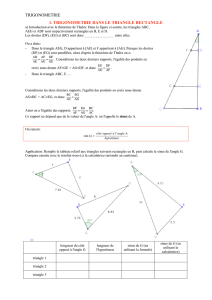 trigonometrie 1. trigonometrie dans le triangle rectangle