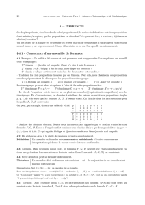 4.1 - Consistance d`un ensemble de formules. - UFR 6