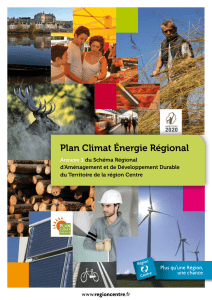 Plan Climat Énergie Régional - Région Centre