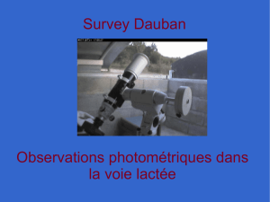 Survey Dauban Observations photométriques dans la