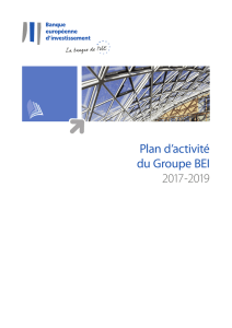 Plan d`activité du Groupe BEI 2017-2019