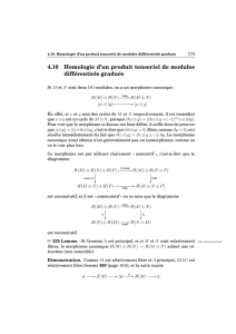 4.10 Homologie d`un produit tensoriel de modules différentiels