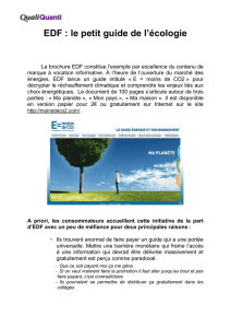 EDF : le petit guide de l`écologie
