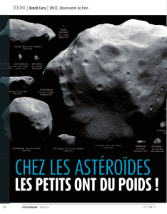 Chez les astéroïdes les petits ont du poids