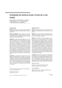 syndrome de marcus gunn. etude de 3 cas rares