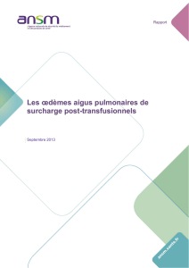 Oedemes aigus pulmonaires de surcharge post