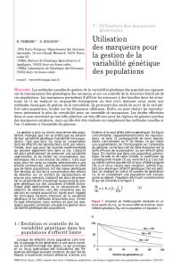 Utilisation des marqueurs pour la gestion de la variabilité