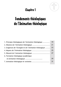 Fondements théologiques de l`Animation théologique