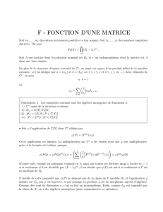f - fonction d`une matrice