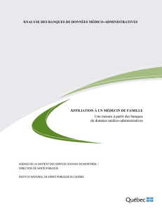 Affiliation à un médecin de famille : une mesure à partir des