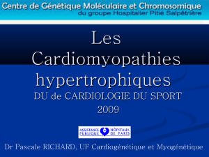 Les Cardiomyopathies hypertrophiques