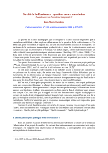 2008, Du côté de la décroissance : questions encore non résolues