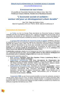 L`&eacute;conomie sociale et solidaire : secteur clef pour un